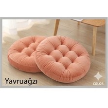 Ayzen Home 2li Pofidik Kare Meditasyon Minderi Oturma Yastığı Oyun Minderi 50CM x 50CM X7CM