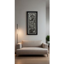 Derin's Design Art Siyah Beyaz Linol Baskı Tablo