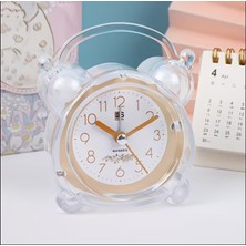 Es Dekor Sarı Minimalist Kristal Alarm Saat Şeffaf Plastik