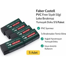 Faber Castell No:30 Pvc Free Siyah Silgi 5 Adet Leke Bırakmaz Yumuşak Doku