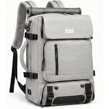 Haegs Seyahat Sırt Çantası, 3in1 Dönüştürülebilir, Multi Cepli Organizer Sırt ve El Çantası, Gri