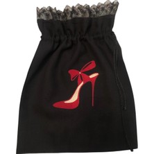 AGBTREND Bayan Ayakkabı Kesesi Torbası Nakış Desenli 35X40CM