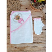 Hsc Bilişim 0-1 Yaş Bear Nakışlı El Keseli 2li Kız Bebek Havlu Takımı