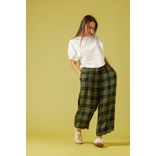 Nisan Triko Kareli Balon Pantolon