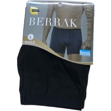 Berrak Erkek Siyah  Ince Lastikli Modal Boxer Short 2'li Paket 4488-SİYAH-S