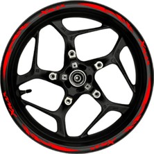 Xmax Kırmızı Yazılı Kımızı Pençe Şeritli