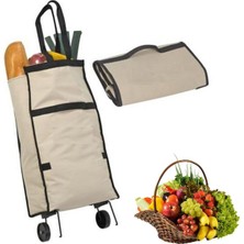 Çetiner Group Buffer® Katlanabilir Tekerlekli Market Çantası,çok Amaçlı Pazar Arabası,portatif Alışveriş Bez Torbası