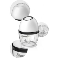 Teknodayım Kablosuz Mini Doğrayıcı 450 ml Şarjlı Sebze Doğrayıcı Paslanmaz Çelik Bıçaklı