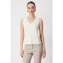 Eskişehir Mağazacılık 71347 Onteks Bluz V Yaka Simli Kumaş