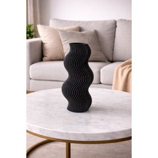 Alpin Modern Dalga Desenli Dekoratif Vazo – 3D Baskı Premium Pla Sağlıklı Malzeme Minimalist Tasarım Salon Ofis Dekoru