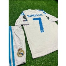 Alaturka Mix Cristiano Ronaldo Real Madrid 2018 Finali Çocuk Forması Şort Çorap Bileklik 4'lü Set