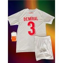 Alaturka Mix Türkiye Merih Demiral 2024 Beyaz Deplasman Çocuk Forması Forma Şort Çorap
