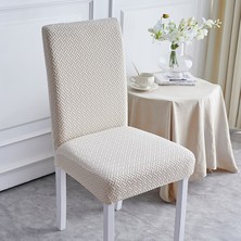 ELHAS Likrali Kumaş Tuğla Desenli Sandalye Örtüsü, Lastikli, Esnekli,kaliteli Sandalye Kılıfı 1 Adet
