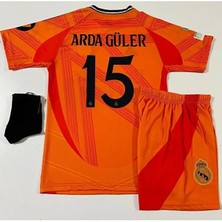 Alaturka Mix Real Madrid #15 /ar.da /gü.ler Turuncu Çocuk Forması Çorap Bileklik Hediyeli