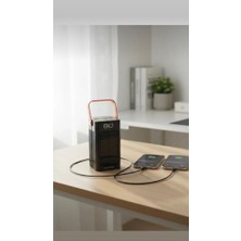 abnturk 80.000 Mah Taşınabilir Powerbank Güneş Enerjili Hızlı Şarj Tek Şarjla 100LERCE Şarj Imkanı LED Fener