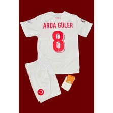 Alaturka Mix Türkiye Milli Takım 8 Numara Deplasman Beyaz Çocuk Forması 3 Lü Set