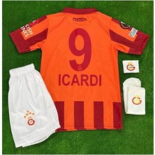 Alaturka Mix Galatasaray 100.YIL Imzaliı I*c*a*r*d*i* 9* Çoçuk Taraftar Forması Forma Şort Çorap Bileklik 4lüset