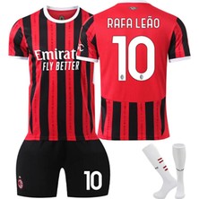 Alaturka Mix Milan Rafa Leao Yeni Sezoniç Saha 2024/25 Çocuk Forması 3'lü Set Çorap Hediye