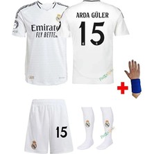 Alaturka Mix Real Madrid 2025 Arda/.güler Beyaz Çocuk Forması Şort Çorap Bileklik Hediyeli.