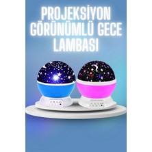 tp Buğz Renkli Yıldızlı Gökyüzü Projeksiyon Gece Lambası Pilli ve USB Kablolu
