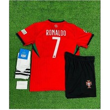 Alaturka Mix Portekiz 2024-25 Yeni Sezon #7 Cristiano Ronaldo Iç Saha Çocuk Forması 4'lü Set