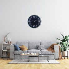 Çetiner Group 36 cm Gri Dekoratif Duvar Saati