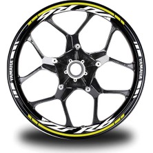 Neon Sarı Yamaha Yzf R6 Takım Jant Kaliteli Kaliteli Sticker Etiket