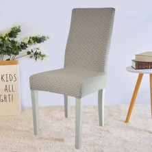 ELHAS Likrali Kumaş Tuğla Desenli Sandalye Örtüsü, Lastikli, Esnekli,kaliteli Sandalye Kılıfı 1 Adet