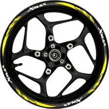 Xmax Beyaz Yazılı Sarı Pençe Şeritli