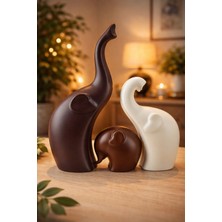 3D Boyuthane Modern Fil Ailesi Dekoratif Biblo