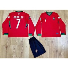 Alaturka Mix Portekiz 2024-25 Sezonu Cristiano Ronaldo 7/ Iç Saha Uzun Kol Çocuk Forması