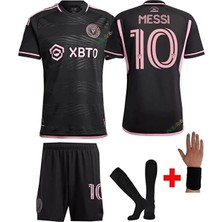 Alaturka Mix Inter Miami Messi 2023/24 Çocuk Siyah Forması Şort Çorap Bileklik Hediyeli