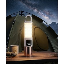 Astraltech USB Şarjlı Kamp Feneri Çift Işık Kaynağı 500 Lümen Güç Ekranlı Taşınabilir LED Aydınla