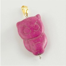 Hsc Bilişim Baykuş Turkuaz Doğaltaş Kolye Ucu