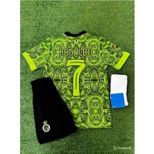 Alaturka Mix All-Naasr Ronaldo Konsept Çocuk Forması  3 Lü Set (Yeşil) Spor T-Shirt