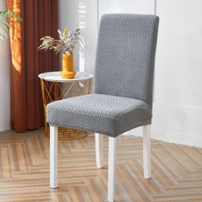 ELHAS Likrali Kumaş Tuğla Desenli Sandalye Örtüsü, Lastikli, Esnekli,kaliteli Sandalye Kılıfı 1 Adet