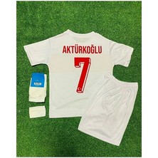 Alaturka Mix Türkiye Milli Takım 2024 Kerem Aktürkoğlu //7 Çocuk Forması 4'lü Set (White)