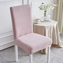 ELHAS Likrali Kumaş Tuğla Desenli Sandalye Örtüsü, Lastikli, Esnekli,kaliteli Sandalye Kılıfı 1 Adet