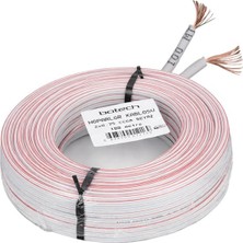 Novytech Botech 2X0.75MM Ccam 48 Tel Beyaz Kırmızı Kodlu 100 Metre Cca Hoparlör Kablosu