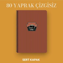 Keskin Color 17X24 cm Çizgisiz 80 Yaprak Outdoor Sert Kapak Telli Defter 70 gr Ivory Kağıt