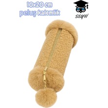 Seyfi Kırtasiye Peluş Kalemlik Makyaj Çantası 10X20 cm Yerli Üretim Tek Bölme Geniş Hacimli