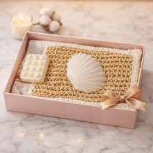 Es Dekor Spa Paketi  Kese Doğal Lif Mum Sabun