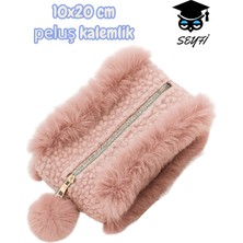 Seyfi Kırtasiye Peluş Kalemlik Makyaj Çantası 10X20 cm Yerli Üretim Tek Bölme Geniş Hacimli