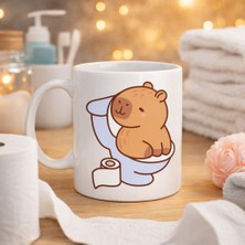 Epilons Komik Kapibara Tuvalet Tasarımlı Porselen Kupa Model 105 – Eğlenceli Kahve Kupası , Ofis & Ev Için