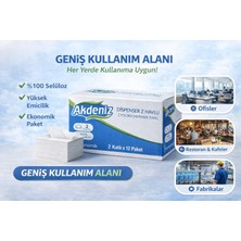 Epilons Akdeniz Dispenser Z Havlu 2 Katlı 12 Paket | Selüloz | Ekonomik Z Katlı Kağıt Havlu