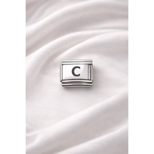 Urfakent Nomination Uyumlu C Harfi Charm – Çelik Harfli Bileklik Aksesuarı ,kişiye Özel Modüler Takı
