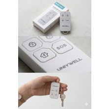 Uniywell Kablosuz Akıllı Kapı ve Pencere Sensörü - Tuya & Smart Life Uyumlu, Manyetik Kontak Güvenlik Sensörü (Beyaz)