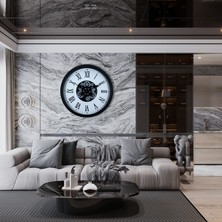 LTG Nova Black Majesty 60 cm Çarklı Duvar Saati