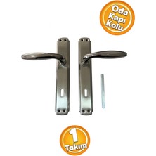 Özcanlar Mobilya Oda Kapı Kolu Nikel Saten Tombik Oda Kolu 1 Takım