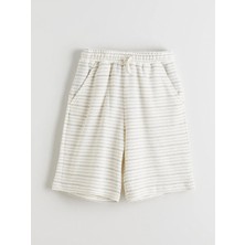 Lc Waikiki Yeni Sezon Beli Lastikli Çizgili Erkek Çocuk Şort